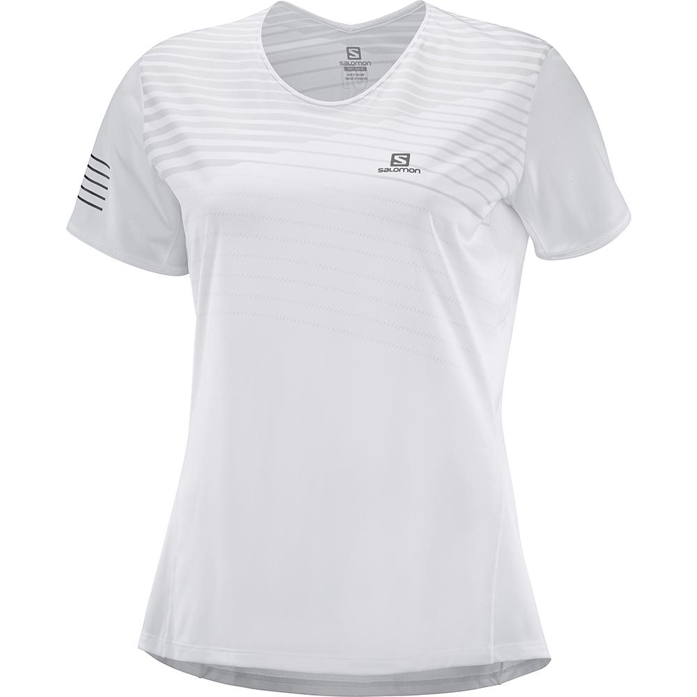 Camisetas Salomon Mujer Blancas - Salomon Argentina SENSE W,357290-ZMU